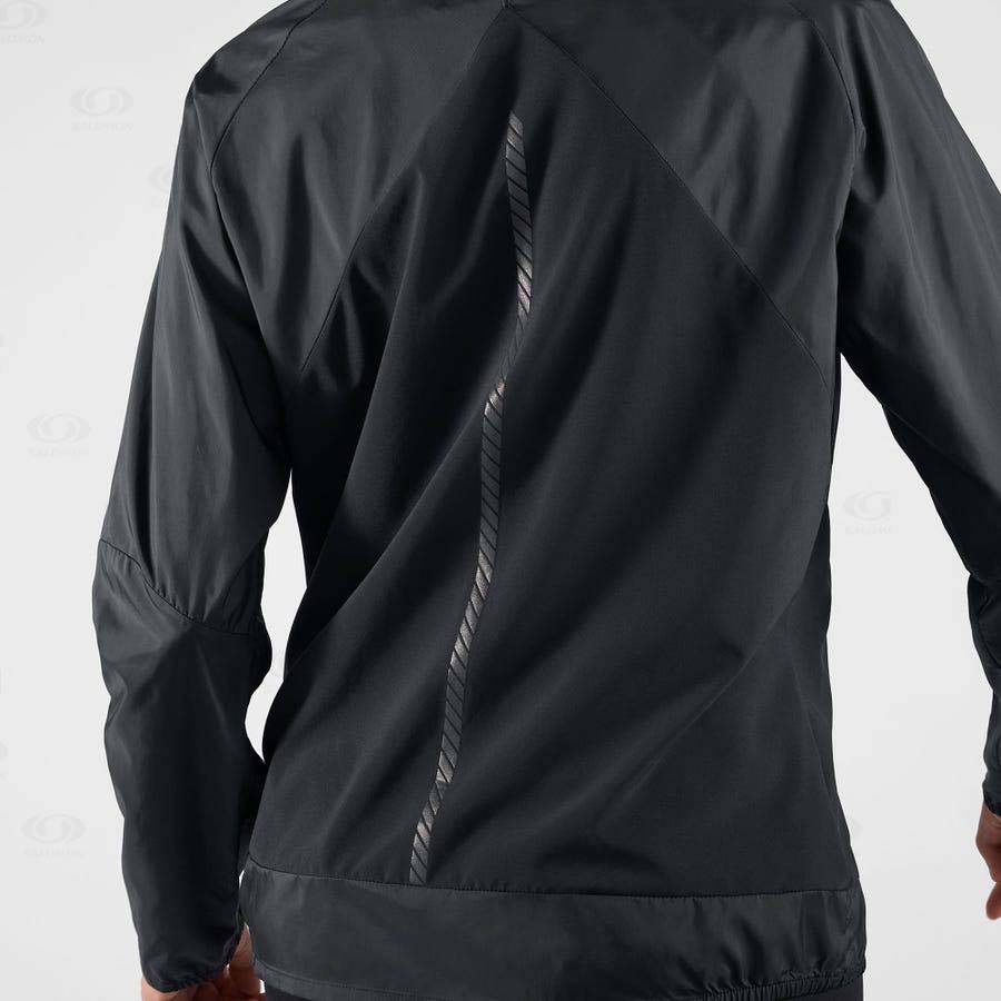 Salomon Jackets BONATTI CROSS WIND Women's Softshell Jackets Black | AU-L1165