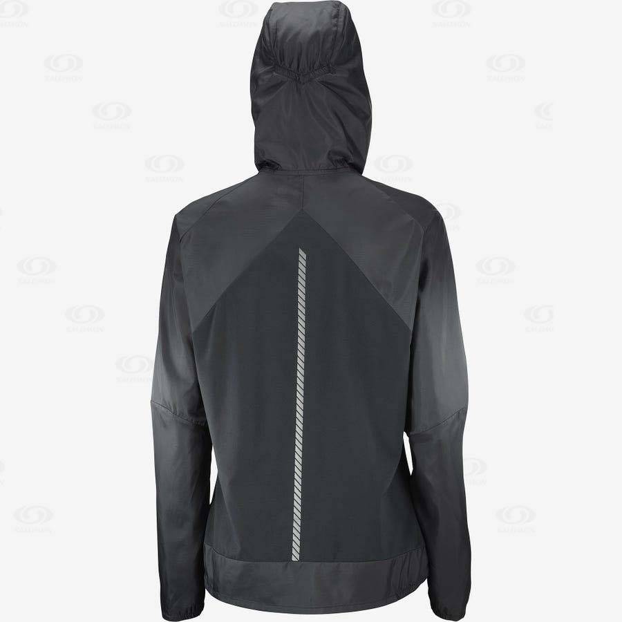 Salomon Jackets BONATTI CROSS WIND Women's Softshell Jackets Black | AU-L1165