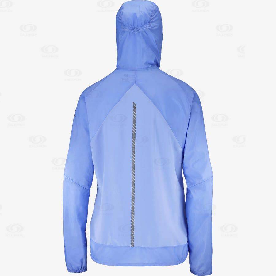 Salomon Jackets BONATTI CROSS WIND Women's Softshell Jackets Blue | AU-O1882