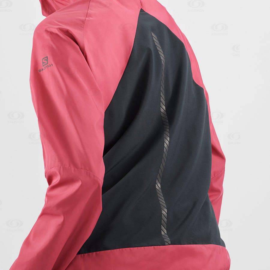 Salomon Jackets BONATTI CROSS WIND Women's Softshell Jackets Red | AU-O2237