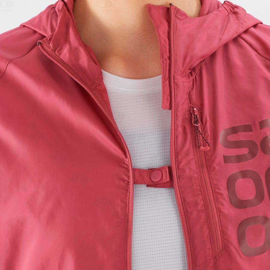 Salomon Jackets BONATTI CROSS WIND Women's Softshell Jackets Red | AU-O2237