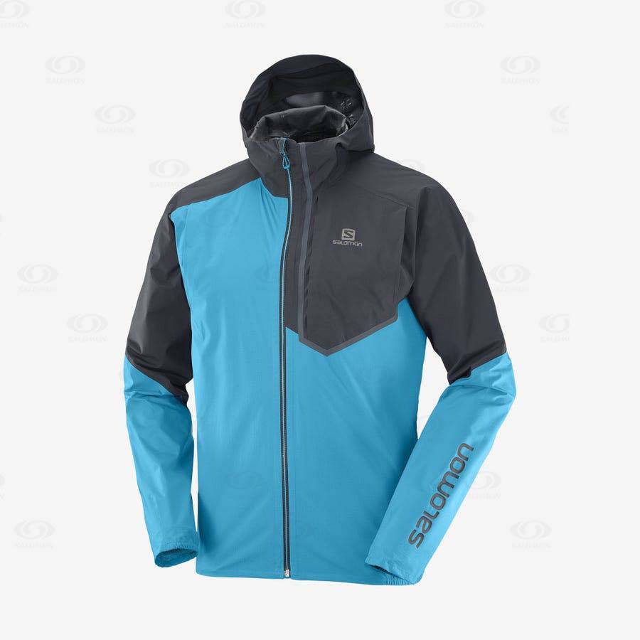 Salomon Jackets BONATTI TRAIL Men\'s Softshell Jackets Blue | AU-O2421