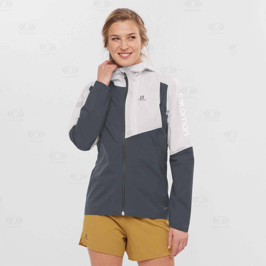 Salomon Jackets BONATTI TRAIL Women's Softshell Jackets Grey | AU-M2308