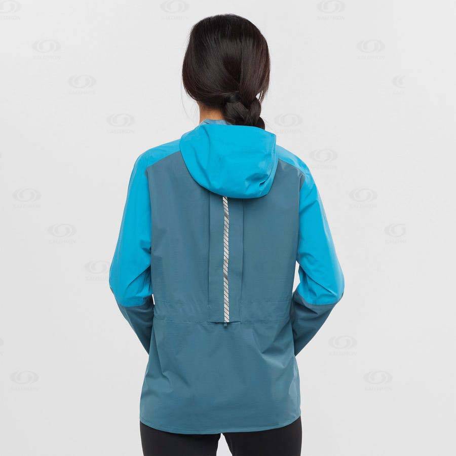 Salomon Jackets BONATTI TRAIL Women's Softshell Jackets Blue | AU-M2532