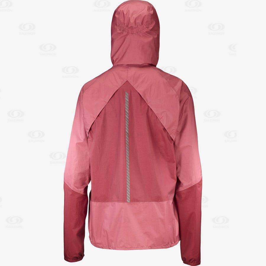 Salomon Jackets BONATTI WATERPROOF Women's Softshell Jackets Red | AU-L2159