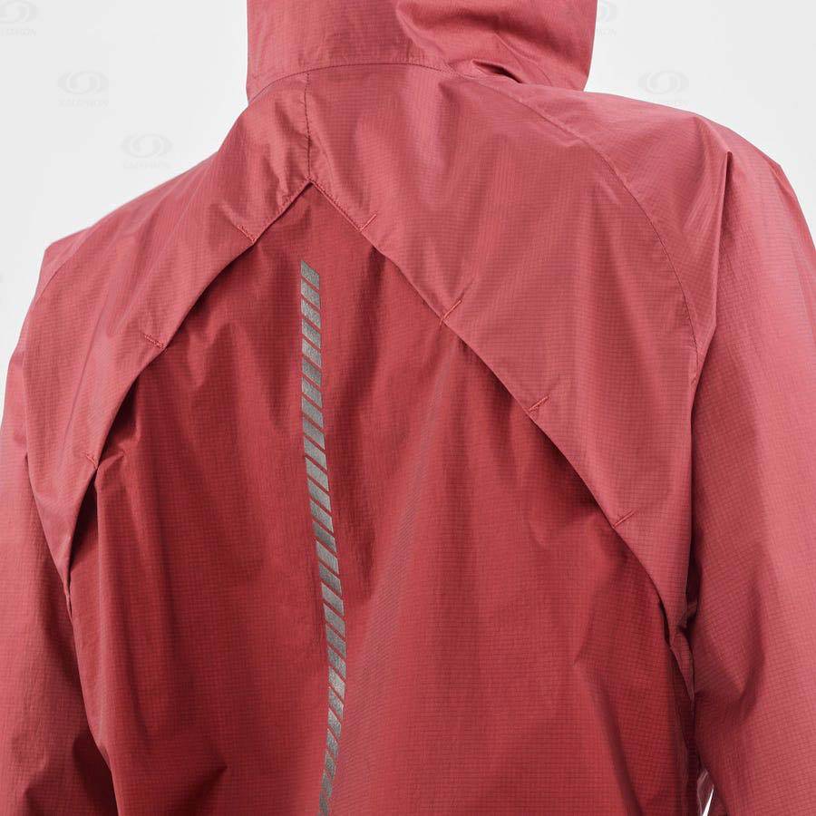 Salomon Jackets BONATTI WATERPROOF Women's Softshell Jackets Red | AU-L2159