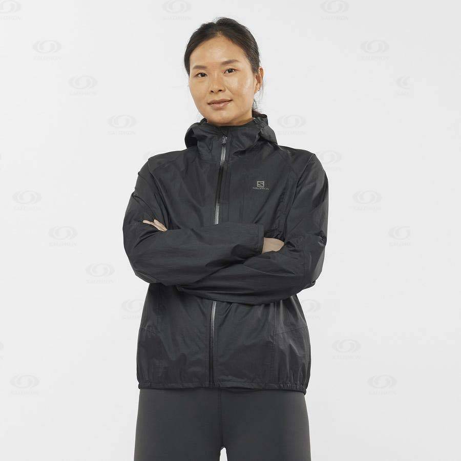 Salomon Jackets BONATTI WATERPROOF Women's Softshell Jackets Black | AU-W3140