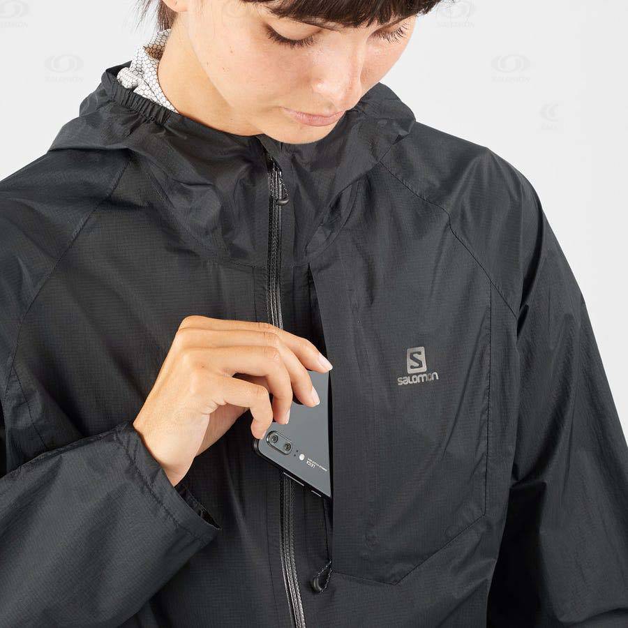 Salomon Jackets BONATTI WATERPROOF Women's Softshell Jackets Black | AU-W3140