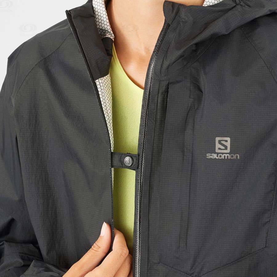 Salomon Jackets BONATTI WATERPROOF Women's Softshell Jackets Black | AU-W3140