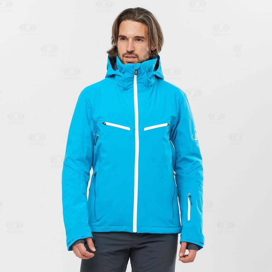 Salomon Jackets BRILLIANT Men's Softshell Jackets Blue | AU-N2170