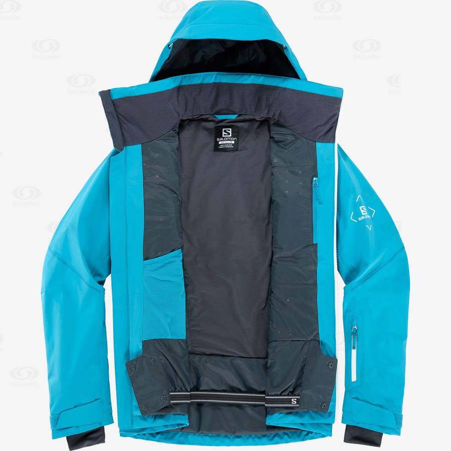 Salomon Jackets BRILLIANT Men's Softshell Jackets Blue | AU-N2170