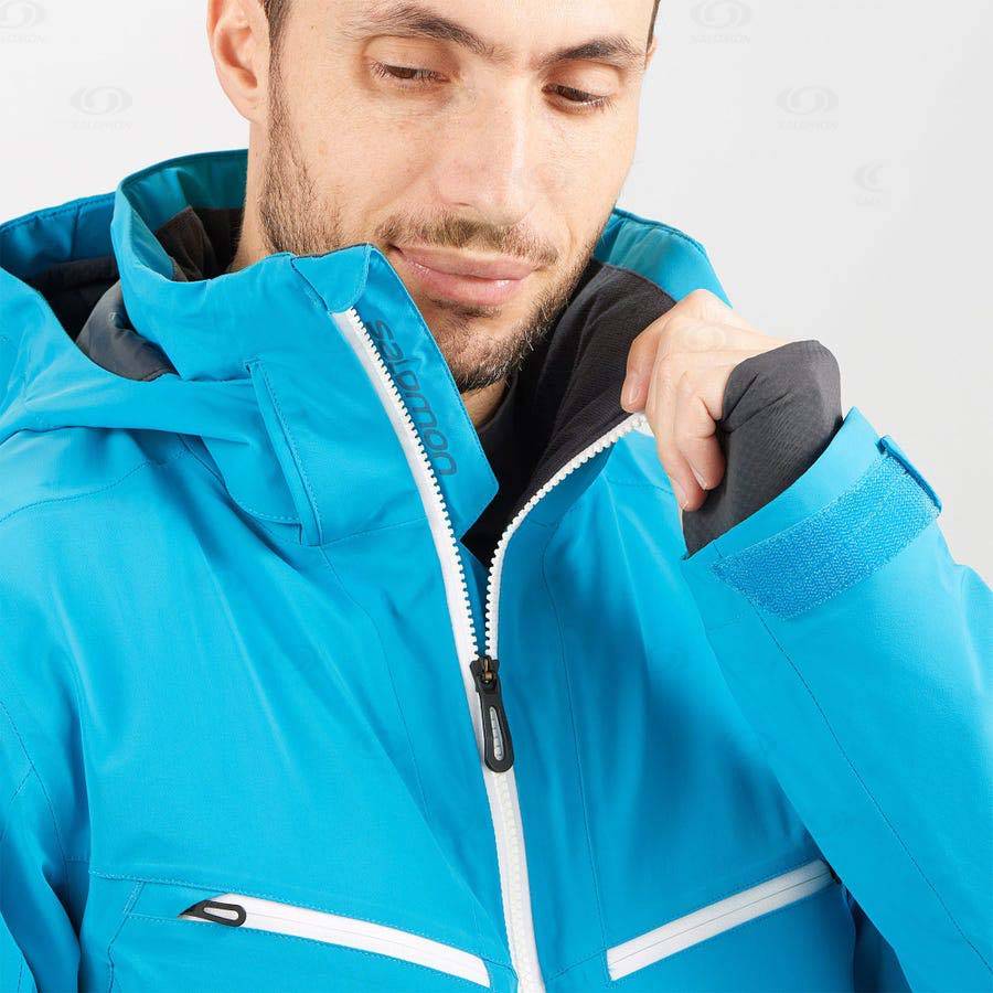 Salomon Jackets BRILLIANT Men's Softshell Jackets Blue | AU-N2170