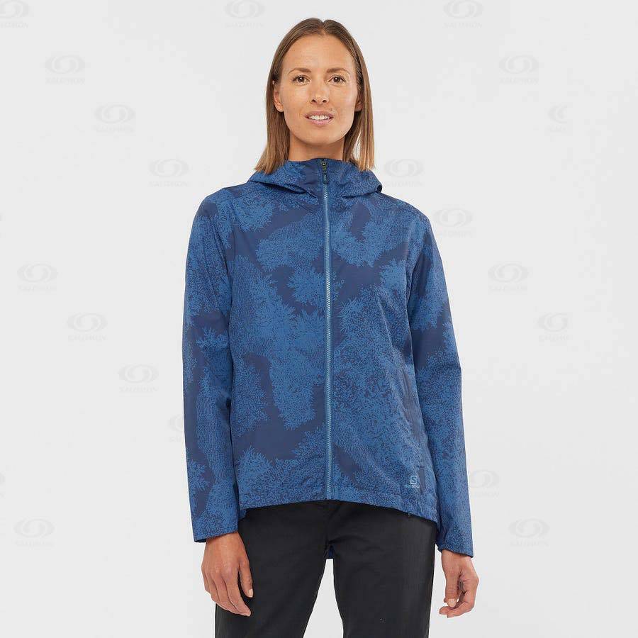 Salomon Jackets COMET WP JKT W Women's Softshell Jackets Blue | AU-L1641