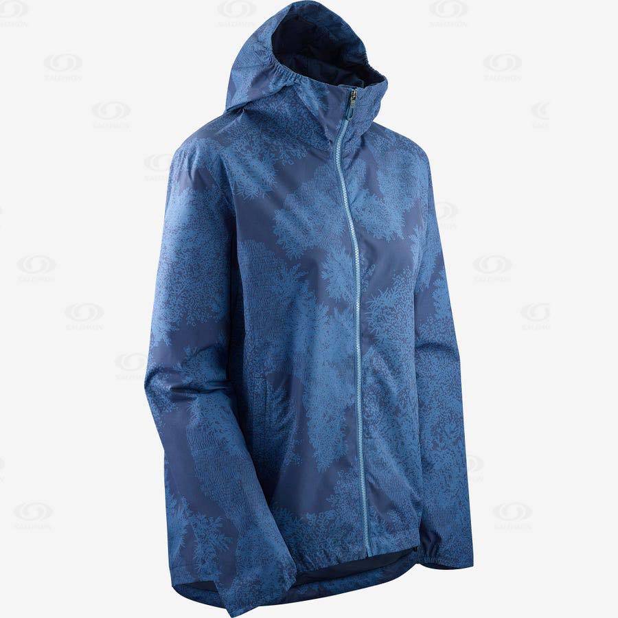 Salomon Jackets COMET WP JKT W Women's Softshell Jackets Blue | AU-L1641