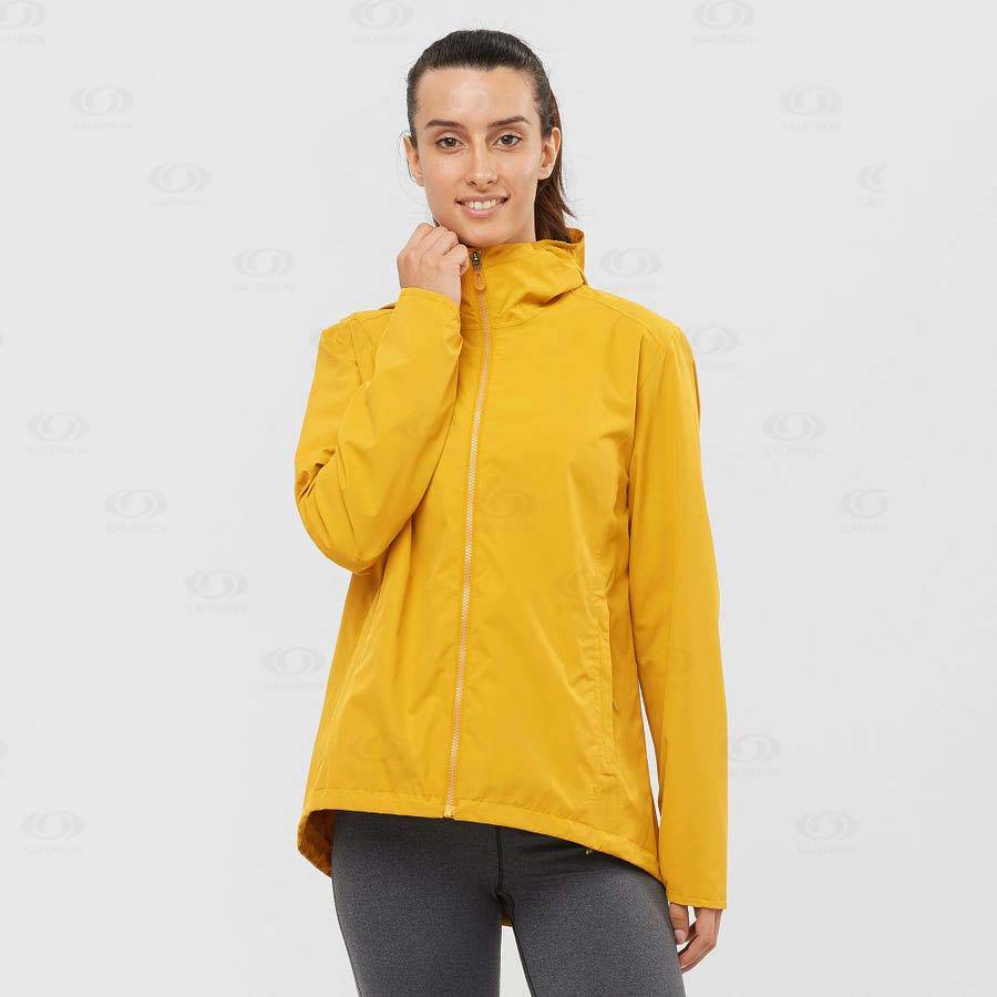 Salomon Jackets COMET WP JKT W Women's Softshell Jackets Yellow | AU-M1839