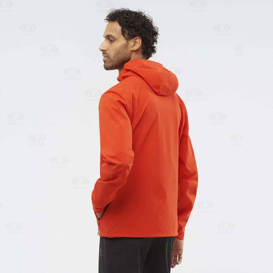 Salomon Jackets ESSENTIAL WATERPROOF 2.5L Men's Softshell Jackets Orange | AU-N1155