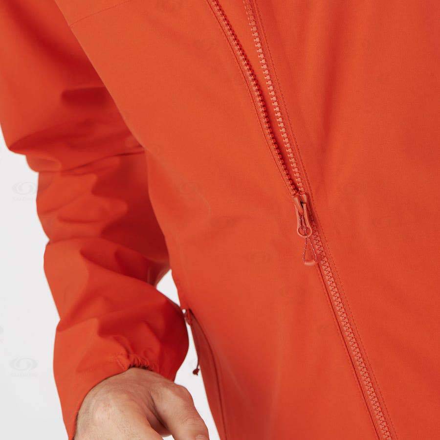 Salomon Jackets ESSENTIAL WATERPROOF 2.5L Men's Softshell Jackets Orange | AU-N1155