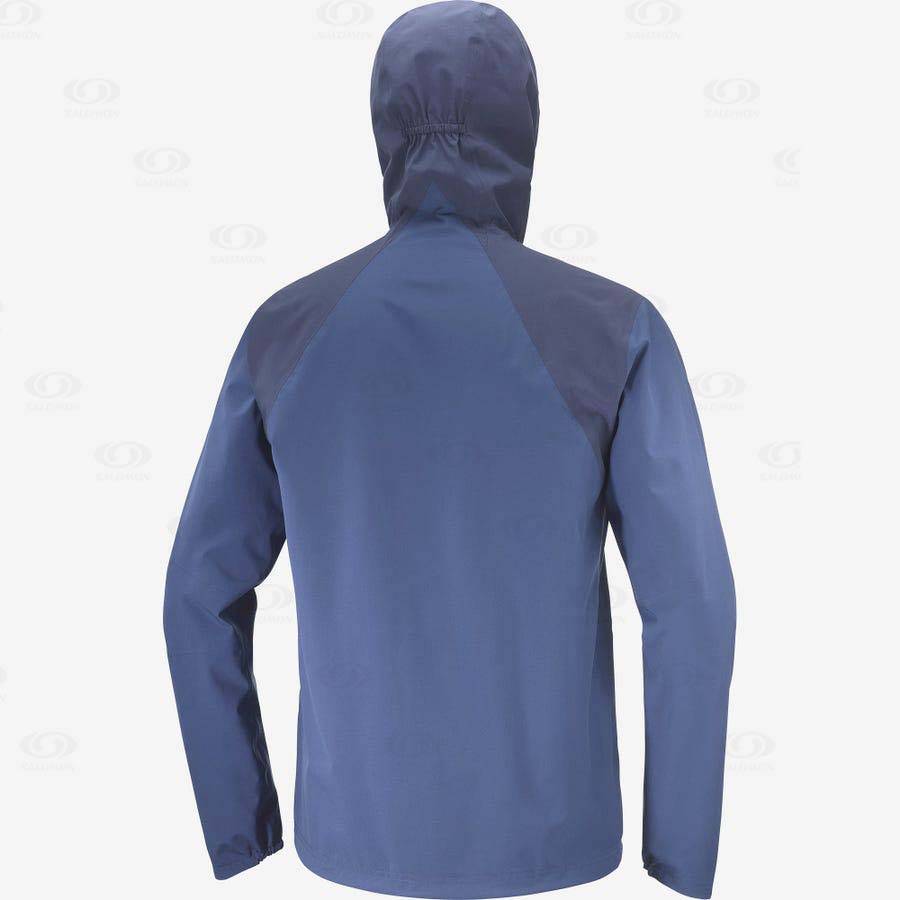 Salomon Jackets ESSENTIAL WATERPROOF 2.5L Men's Softshell Jackets Blue | AU-N1890