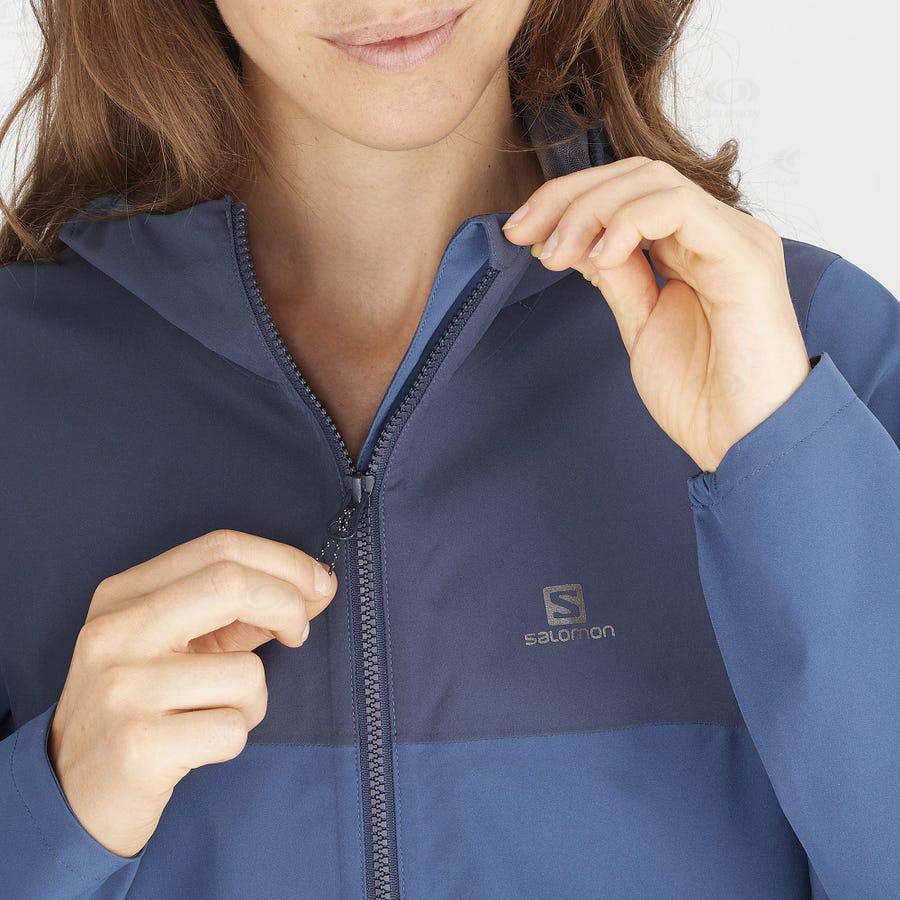 Salomon Jackets ESSENTIAL WATERPROOF 2.5L Women's Softshell Jackets Blue | AU-S1289