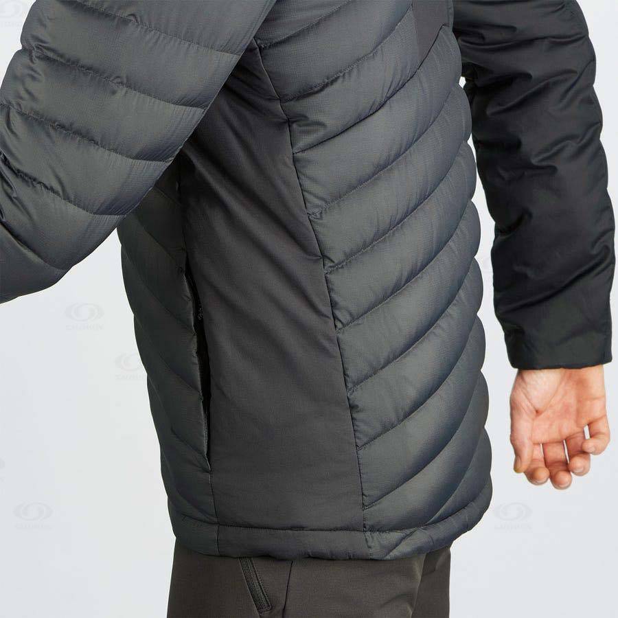 Salomon Jackets ESSENTIAL XWARM DOWN Men's Softshell Jackets Black | AU-A1773