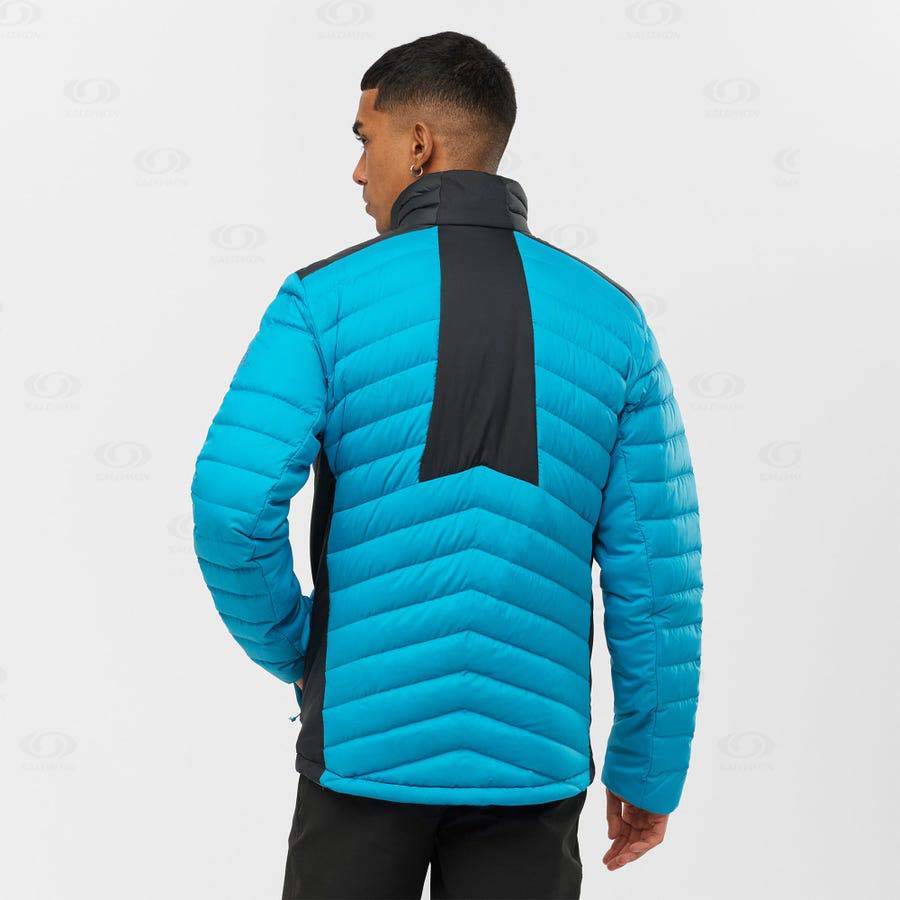 Salomon Jackets ESSENTIAL XWARM DOWN Men's Softshell Jackets Blue | AU-L2292