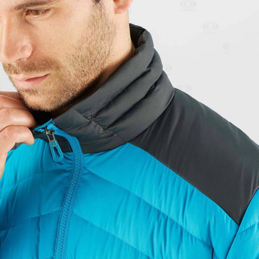 Salomon Jackets ESSENTIAL XWARM DOWN Men's Softshell Jackets Blue | AU-L2292