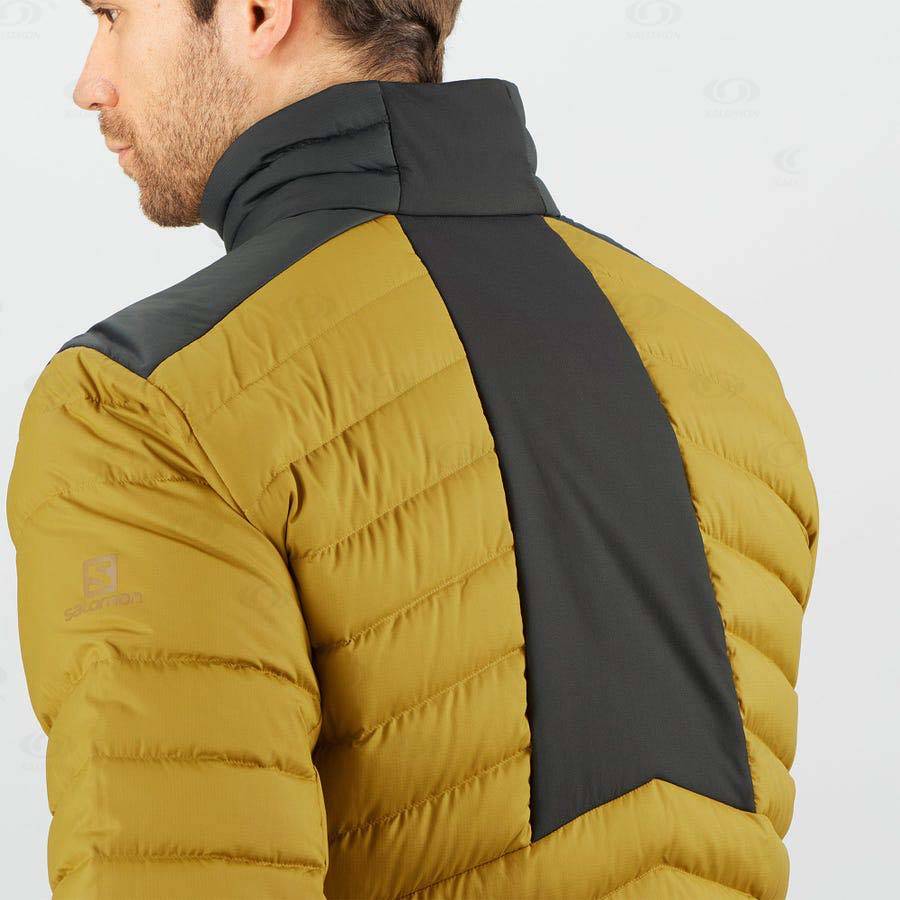 Salomon Jackets ESSENTIAL XWARM DOWN Men's Softshell Jackets Yellow | AU-M2280