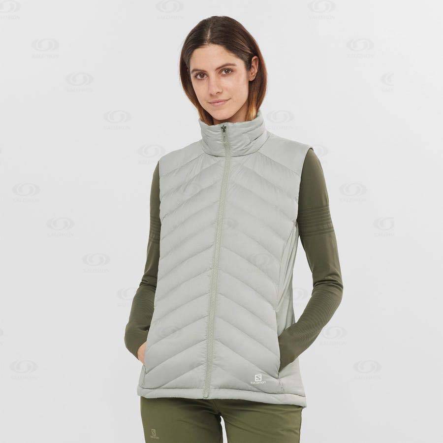 Salomon Jackets ESSENTIAL XWARM DOWN Women's Softshell Jackets Silver | AU-L1207