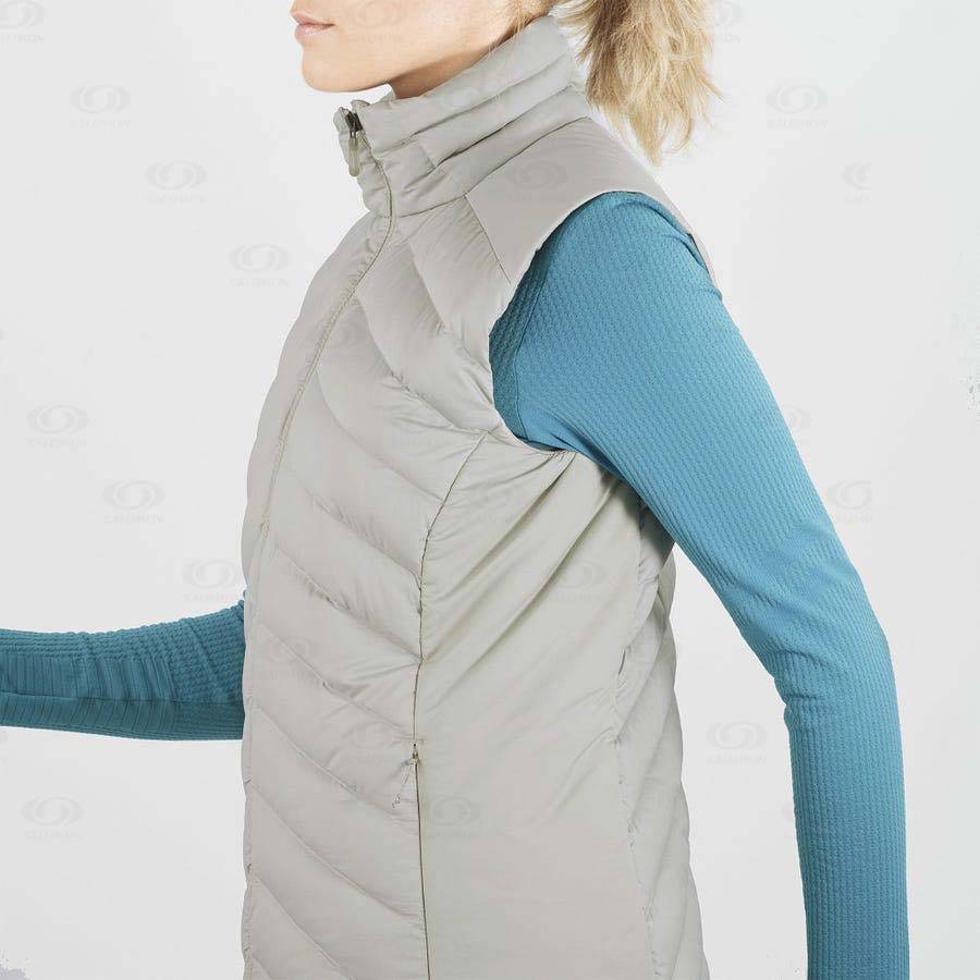 Salomon Jackets ESSENTIAL XWARM DOWN Women's Softshell Jackets Silver | AU-L1207