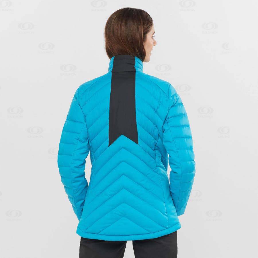 Salomon Jackets ESSENTIAL XWARM DOWN Women's Softshell Jackets Blue | AU-N1498