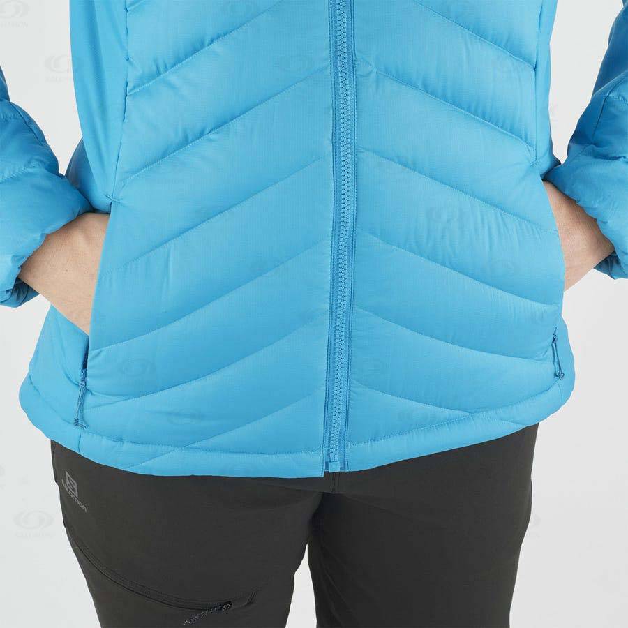 Salomon Jackets ESSENTIAL XWARM DOWN Women's Softshell Jackets Blue | AU-N1498