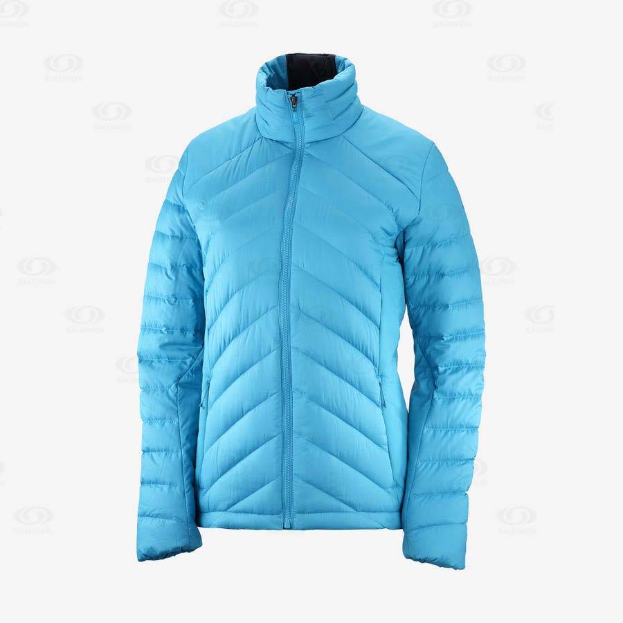 Salomon Jackets ESSENTIAL XWARM DOWN Women\'s Softshell Jackets Blue | AU-N1498