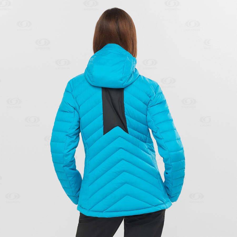 Salomon Jackets ESSENTIAL XWARM DOWN Women's Softshell Jackets Blue | AU-N2478