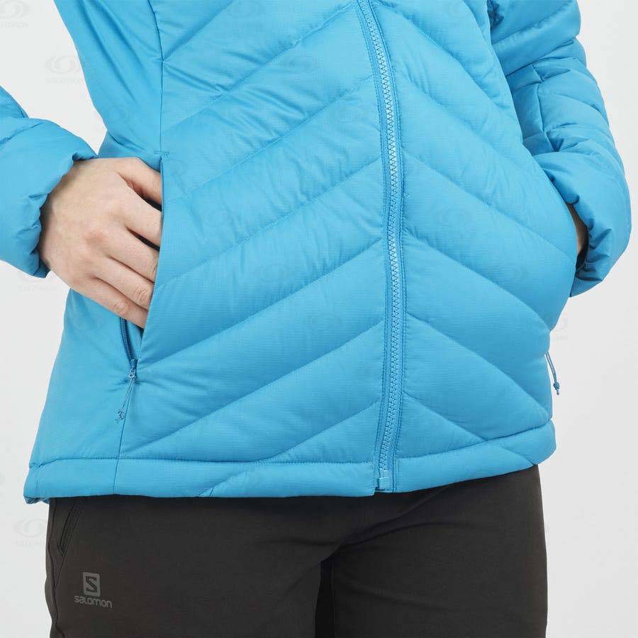 Salomon Jackets ESSENTIAL XWARM DOWN Women's Softshell Jackets Blue | AU-N2478