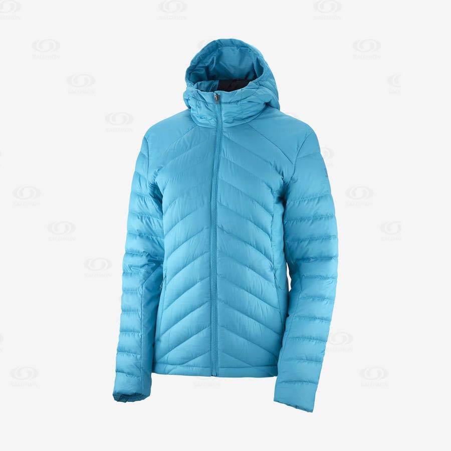 Salomon Jackets ESSENTIAL XWARM DOWN Women\'s Softshell Jackets Blue | AU-N2478