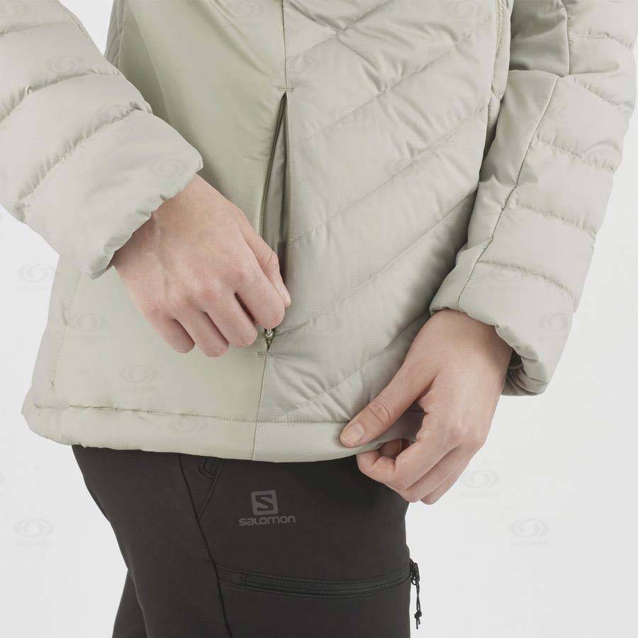 Salomon Jackets ESSENTIAL XWARM DOWN Women's Softshell Jackets White | AU-O2510