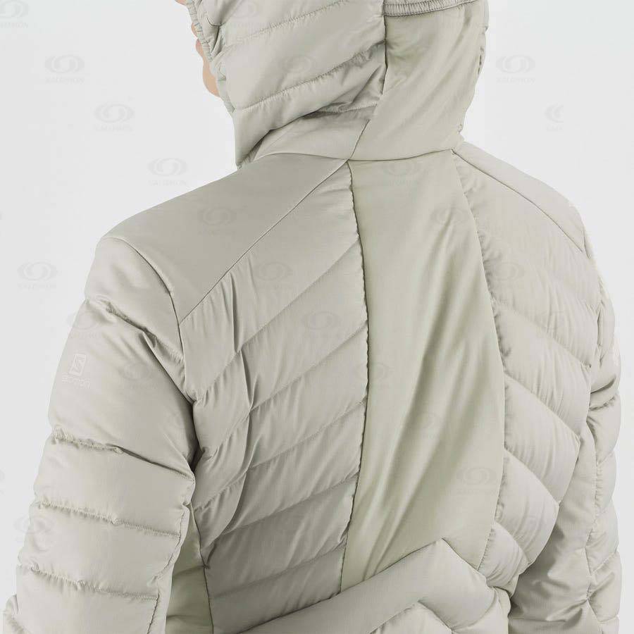 Salomon Jackets ESSENTIAL XWARM DOWN Women's Softshell Jackets White | AU-O2510