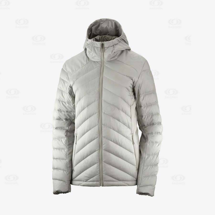 Salomon Jackets ESSENTIAL XWARM DOWN Women\'s Softshell Jackets White | AU-O2510