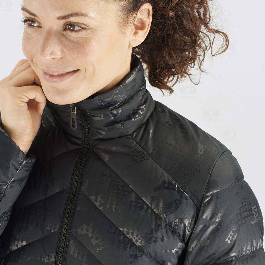 Salomon Jackets ESSENTIAL XWARM DOWN Women's Softshell Jackets Black / Black | AU-S1058