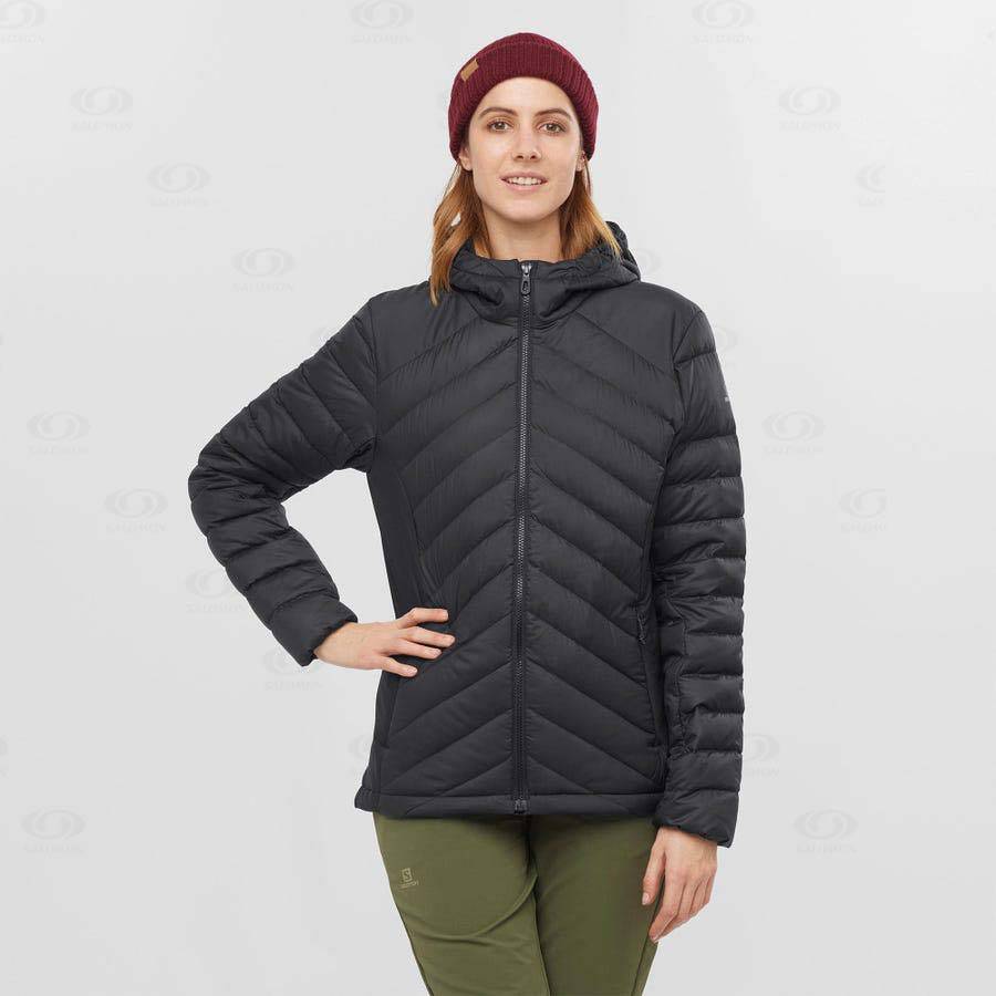 Salomon Jackets ESSENTIAL XWARM DOWN Women's Softshell Jackets Black | AU-W2530