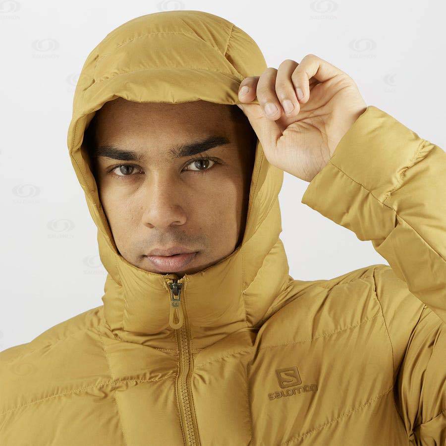 Salomon Jackets ESSENTIAL XWARM INSULATED Men's Softshell Jackets Yellow | AU-A2165