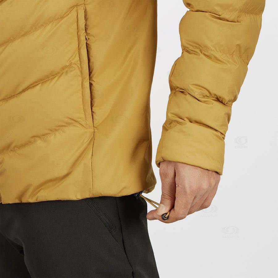 Salomon Jackets ESSENTIAL XWARM INSULATED Men's Softshell Jackets Yellow | AU-A2165