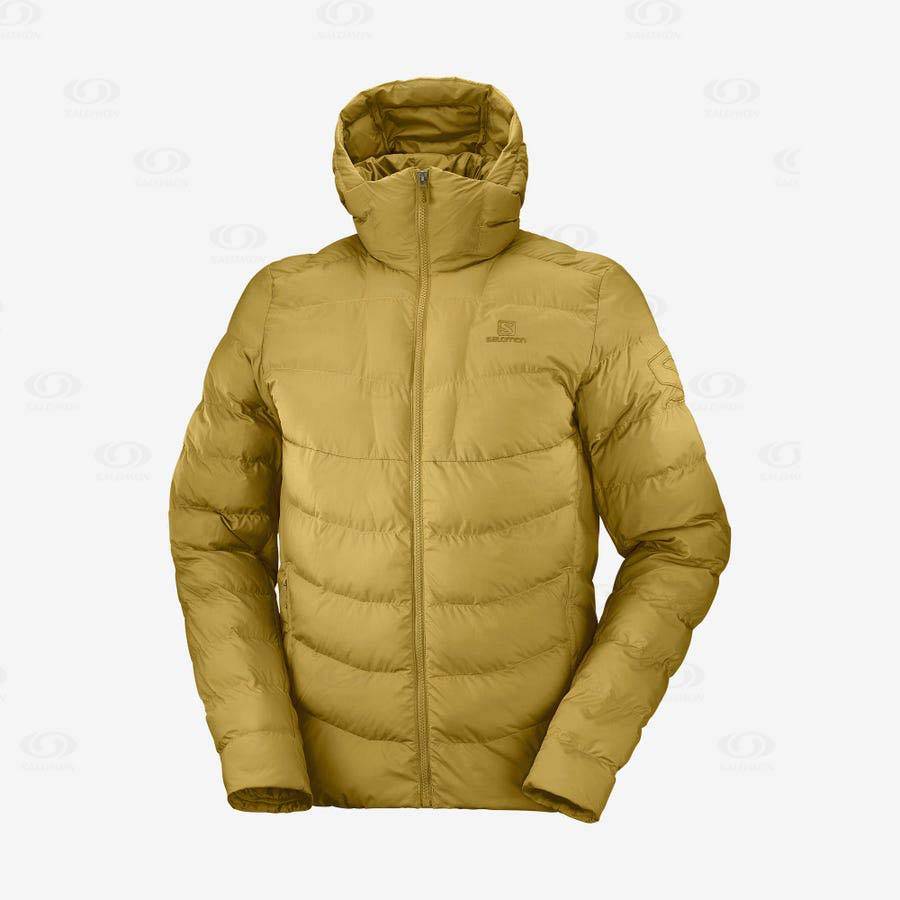 Salomon Jackets ESSENTIAL XWARM INSULATED Men\'s Softshell Jackets Yellow | AU-A2165