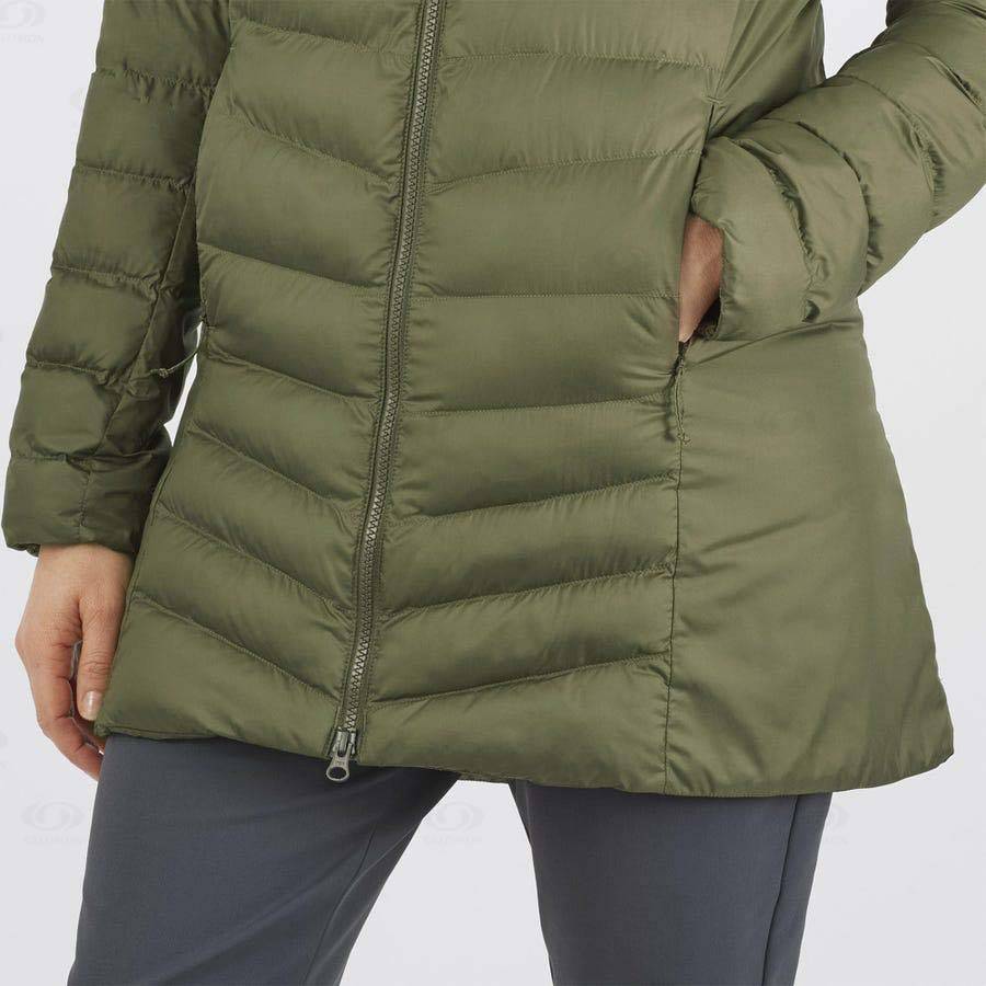 Salomon Jackets ESSENTIAL XWARM LONG Women's Softshell Jackets Olive | AU-N2611