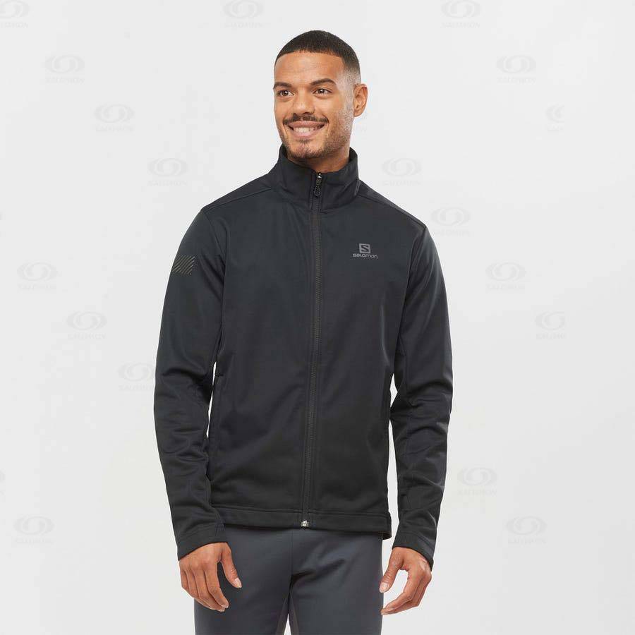 Salomon Jackets GORE TEX INFINIUM™ WINDSTOPPER® Men's Softshell Jackets Black | AU-W4030