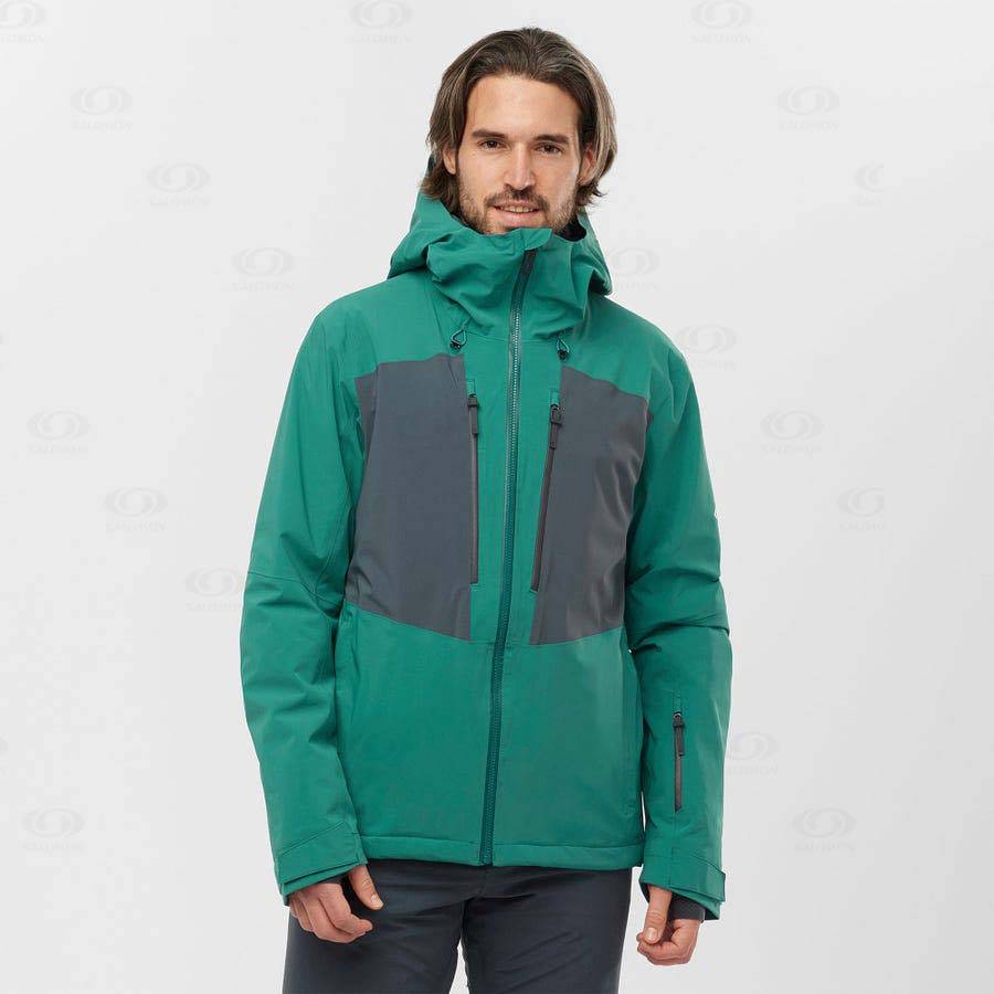 Salomon Jackets HIGHLAND Men's Softshell Jackets Green | AU-A1332