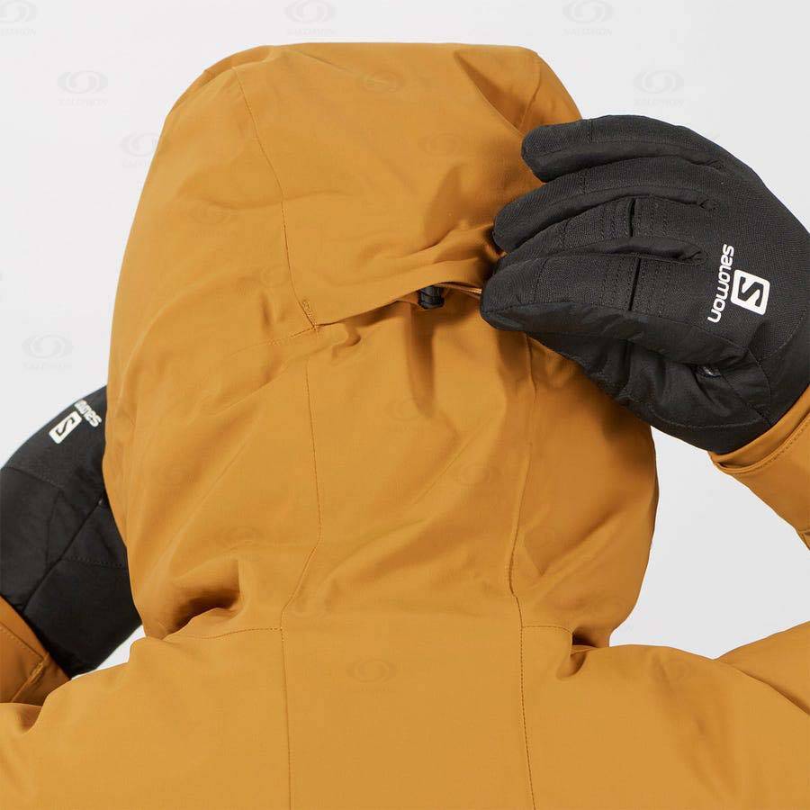 Salomon Jackets HIGHLAND Men's Softshell Jackets Yellow | AU-M1083