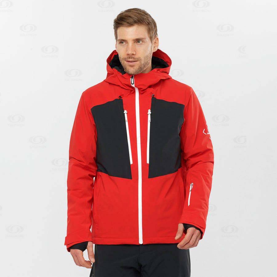 Salomon Jackets HIGHLAND Men's Softshell Jackets Red | AU-M2070