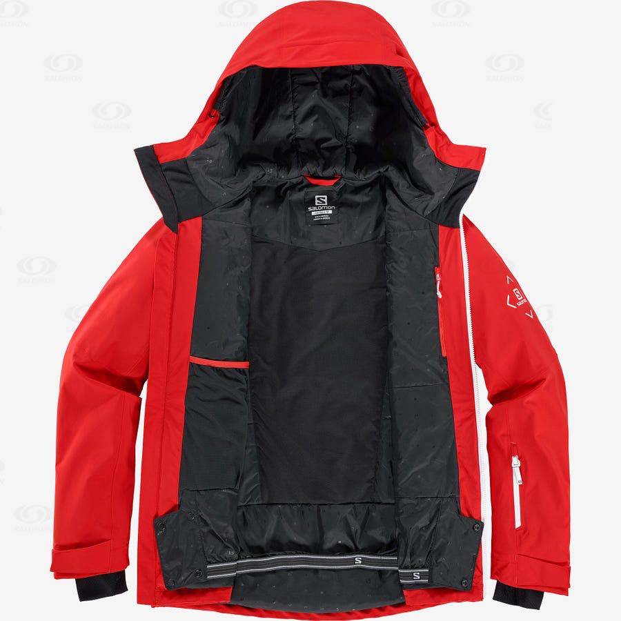 Salomon Jackets HIGHLAND Men's Softshell Jackets Red | AU-S1723