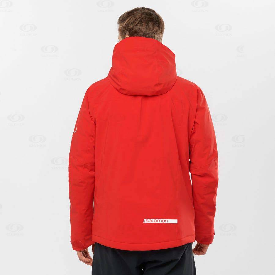 Salomon Jackets HIGHLAND Men's Softshell Jackets Red | AU-S1723